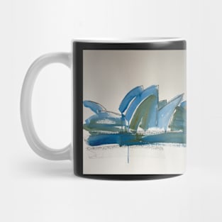 Abstract painting Sydney Opera House, by Geoff Hargraves Mug
